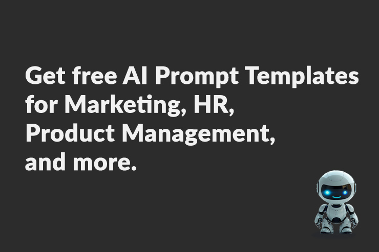 A collection of AI prompt templates for different industries like Marketing and HR.