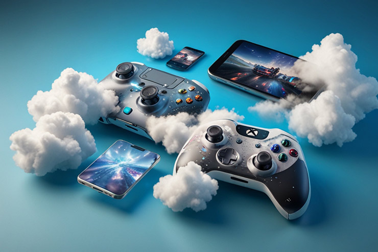 Illustration of AI enhancing cloud gaming and personalization