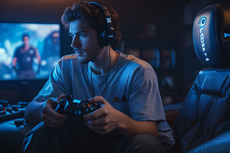 Illustration of AI enhancing gameplay experience.