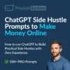 ChatGPT Side Hustle Prompts to Make Money PDF cover